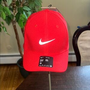 Nike Red Performance Flex Cap with White Swoosh